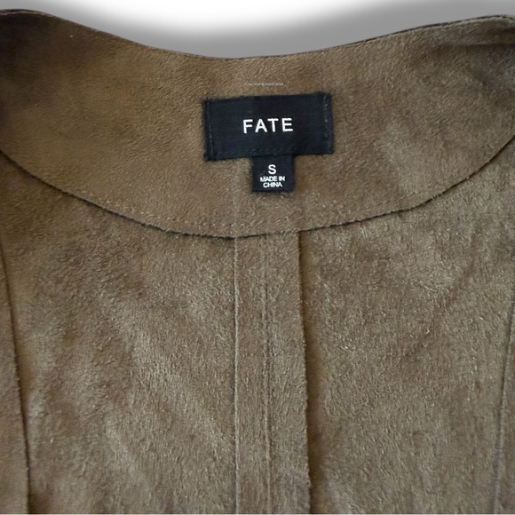 FATE Woodstock Olive Green Faux Suede Fringe Vest Western Festival Boho  Small - Picture 10 of 12